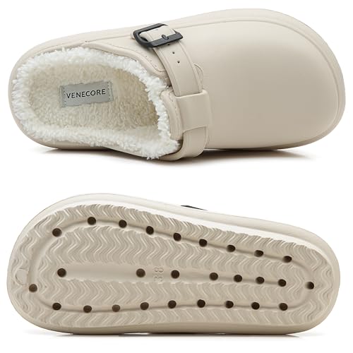 Ellis Classic Fur Lined Clogs Waterproof Winter Fuzzy Slippers for Women Men Indoor and Outdoor4