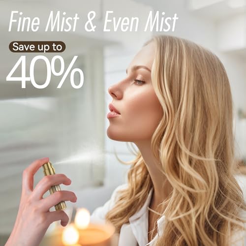 Perfume Atomiser, 5ml Perfume Travel Bottle, Refillable Perfume Bottle Mini Atomiser Spray Bottle Perfume Dispenser Perfume Refill Bottle fits Purse Handbag Pocket Luggage for Women and Men (Gold) - Image 6