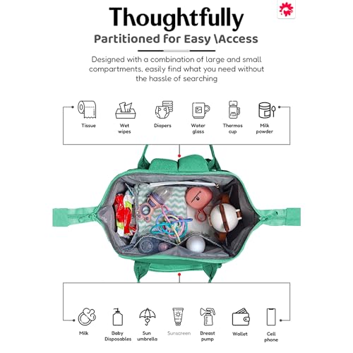 Image of StarAndDaisy Diaper Bag for Baby /Maternity Bag with 16 Multi-Purpose Pockets with Quick Access Diaper & Mobile Pocket /Diaper Bag for Mothers for Travel