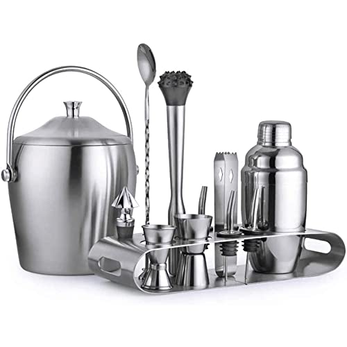 Kit Bartender con Coctelera y Accesorios de Acero Inoxidable miniatura 1