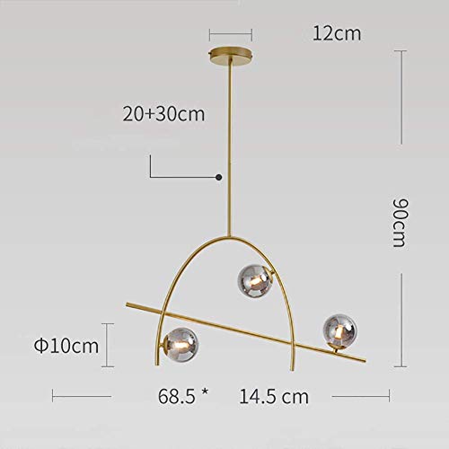 Candelabro 6 luces moderno sputnik regulable para corregir techos bajos 6