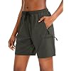 SANTINY Women’s 5”/ 7”/9” Hiking Cargo Shorts Quick Dry Lightweight Summer Shorts for Women Athletic Golf Zipper Pockets