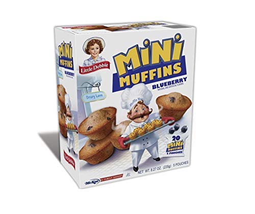 Little Debbie Blueberry Mini Muffins, 6 Boxes of Bite-Sized Muffins