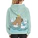 Ozuxouey Blue Capybara Hoodies 11-13 Girls Fashion Hooded Sweatshirt Long Sleeve Hoodie for Kids Cute Outfits Athletic Workout Pullover Hooded Sweater Shirts