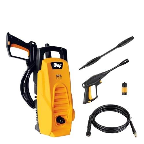 WAP Lavadora de Alta Pressão ÁGIL 1800, Portátil, 300L/h, com Jato em Leque e Concentrado, 1300psi 1400W 127V