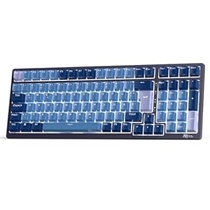 RK ROYAL KLUDGE RK98 Mechanische Tastatur Kabellose Gaming Tastatur 2.4G/Bluetooth 5.1/USB-C RGB Hinterleuchtet Deutsches Layout QWERTZ 100 Tasten Hot Swappable Roter Schalter, Blau