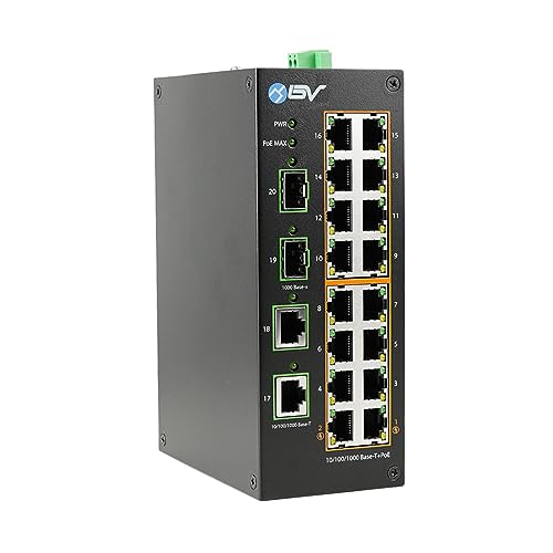 Commutateur de bureau BV-Tech pour éliminer les pannes de réseau PoE 120W