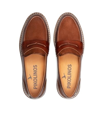 Image of PIKOLINOS Aldaya W8J-3541 Women's Loafers - Premium Calfskin Leather Slip-On - Lightweight Comfort, Removable Insole, Medium & Wide Width Ergonomic Everyday Support