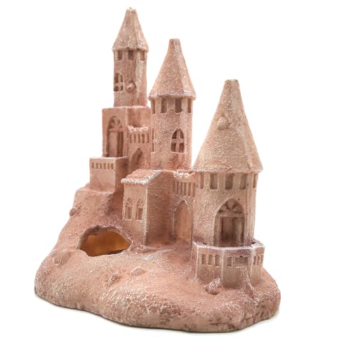 Image of M2cbridge Aquarium Decor Antique Roman Column Ruin European Castle Underwater Landscape(Sandrock Castle)