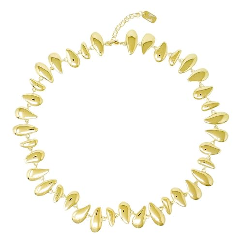 Agatha Ruiz de la Prada Gargantilla Collar Pertegaz Chapada Oro mujer TEARS 45cm. forma lágrima latón