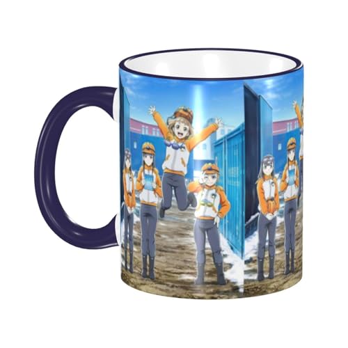 宇宙よりも遠い場所 セラミックマグカップ 食器 大容量コーヒーカップ 330ml 耐熱 おしゃれなマグカップ オフィスホーム用 プレゼントに最適 再利用可能 ギフト 男女兼用 Navy Blue