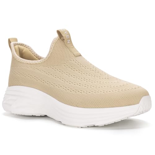 ZYEN Mens Walking Shoes Easy Wear Design Athletic Sneakers