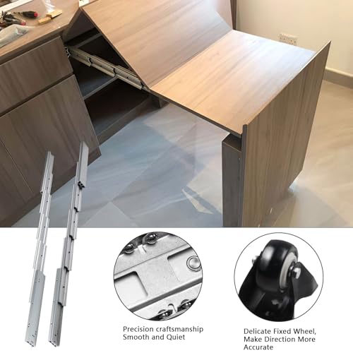Guía para mesa de extensión total retráctil para ampliar encimeras de cocina 3