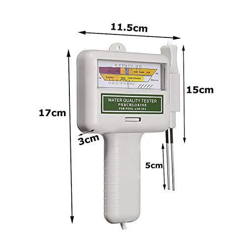 Miniatura 6 de PC-101 PH CL2 probador de cloro probador de calidad de agua portátil para el hogar piscina spa acuario medidor de pH Monitor de prueba