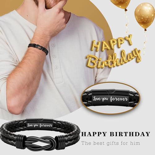 Pulsera de cuero para hombre regalo cumpleaños miniatura 2