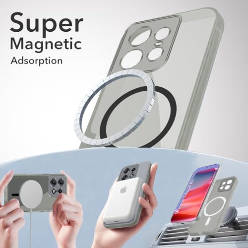 Image of Jkobi Lifetime Anti-Yellow MagSafe Compatible Clear Back Cover Case for Motorola Moto Edge 50 Pro (Sleek Hard Crystal | Shockproof and Camera Protection)