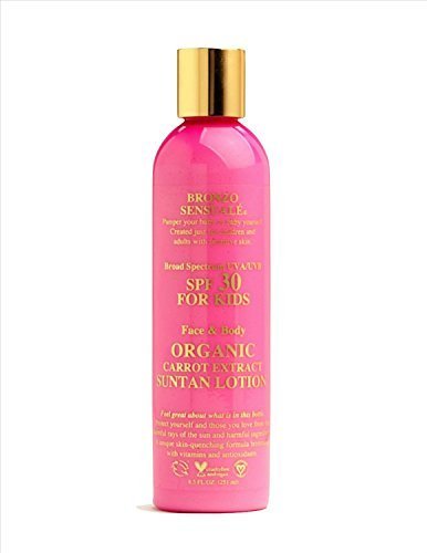 Bronzo Sensuale SPF 30 Sunscreen for Kids Carrot Lotion 8.5 Ounces