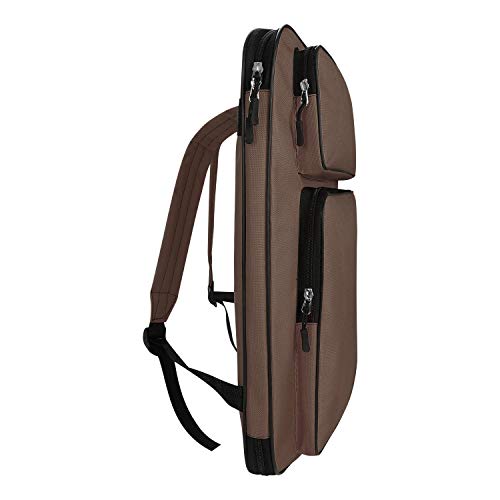 Image of haozaikeji A3 Artist Portfolio Carry Case Bag Portable Waterproof Canvas Shoulder Bag Painting Pad Backpack for Sketching Painting Art Supplies with Shoulder Straps & Carry Handle