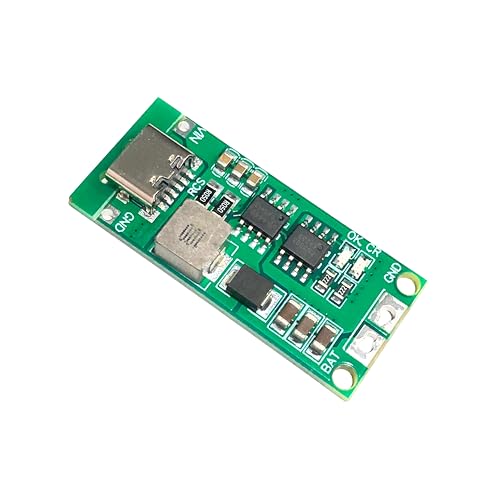 Image of ROBOWAY 5Pcs 2S 2A Polymer Lithium Ion Charger Type-C | 8.4V 18650 Battery Charging Module | USB-C Input, Boost Converter, LED Indicator, Overcharge Protection (Pack of 5)