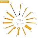 GOOACC 19Pcs Trim Removal Tool Set Panel Fastener Clips Removal Automotive Plastic Upholstery Pliers Removal Install Removal Car Tool with Storage Bag for Trim Panel Audio Clip Pliers Terminal-Yellow