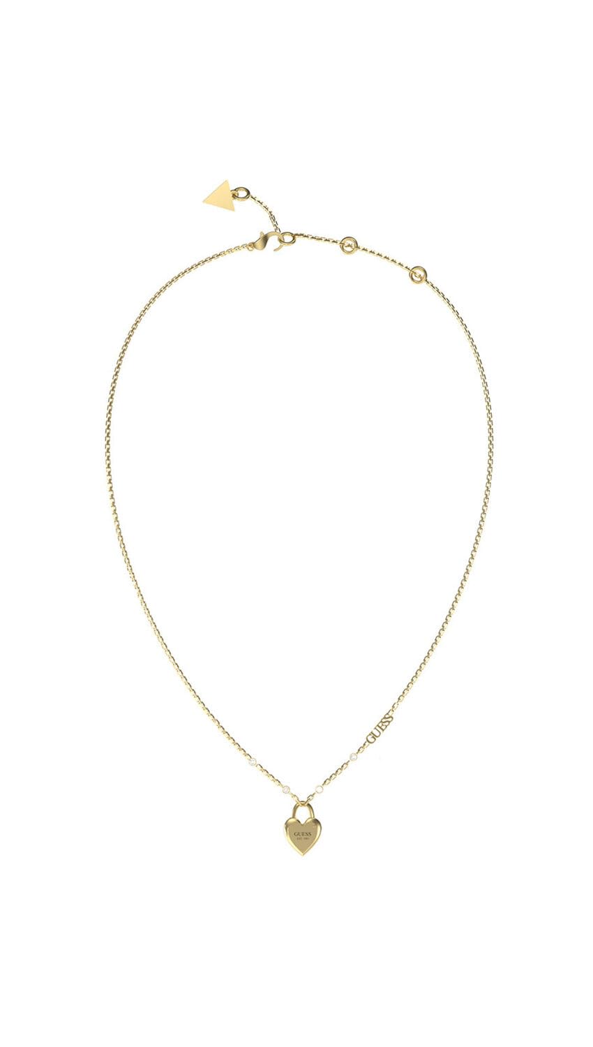 Guess JUBN04210JWYGT-U Heart Steel Necklace, No Gemstone
