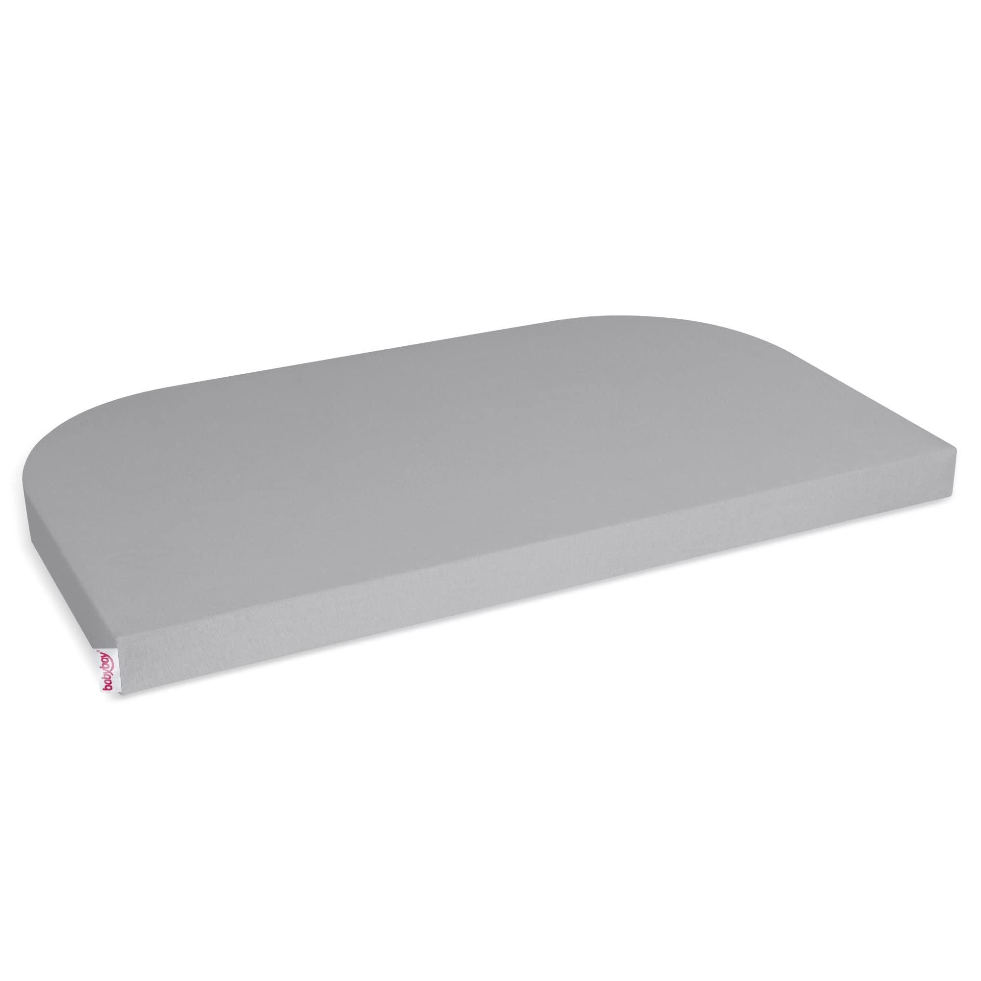 babybay Jersey Fitted Sheet Deluxe Suitable for Model Extension Side Box Spring XXL, Grey