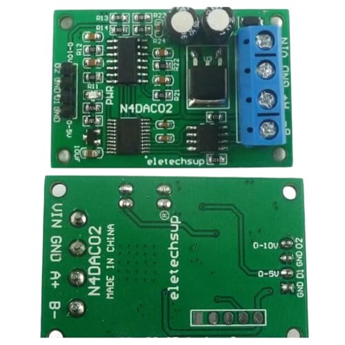 Convertisseur 0-5V 0-10V RS485 N4DAC02 avec module DAC CC 12V pour une tension de sortie stable