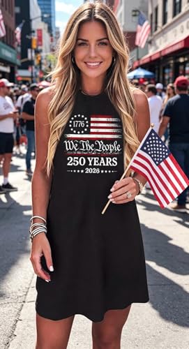 Image of Hotter Than a Hoochie Coochie Mini Dress Women Vintage Country Music Tank Dress Sleeveless Summer Vacation Dress