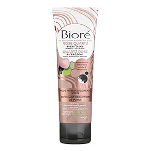 Bioré Milde Porieverkleinende Scrub met Rose Quartz + Houtskool – Voor een Normale tot Vette Huid – 110 Milliliter