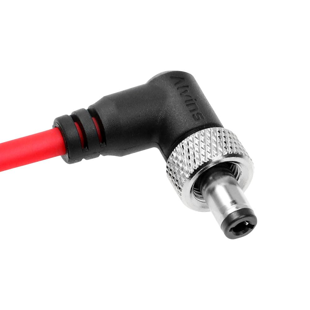 Alvin's Cables Cavo CC a CC con bloccaggio per Atomos Ninja V Shogun, cavo ultra morbido con bloccaggio CC ad angolo retto 5.5 2.1 per dispositivi video Monitor PIX-E7 PIX-E5 45 cm | 17,7 pollici