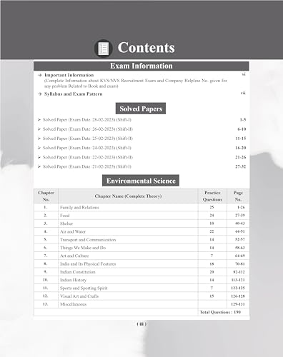 Image of Examcart KVS /NVS PRT Tier-2 EVS & Mathematics Study Book 2026 | Complete Syllabus-wise Theory, 550+ Practice Questions, 6 Solved Papers | NCERT-Based Updated Syllabus (English Medium)
