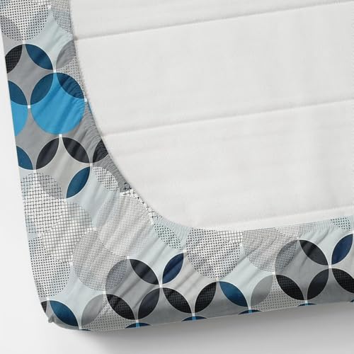 Image of 350 TC Premium Heavy Cotton Feel Elastic Fitted Bedsheet Queen Size with 2 Pillow Covers || Double Bed with All Around Elastic (Blue Gray, Fitted -60x78 Queen)