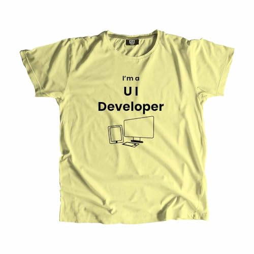 T-shirt UI Developer unisexe jaune beurre en coton doux pour intégrateur