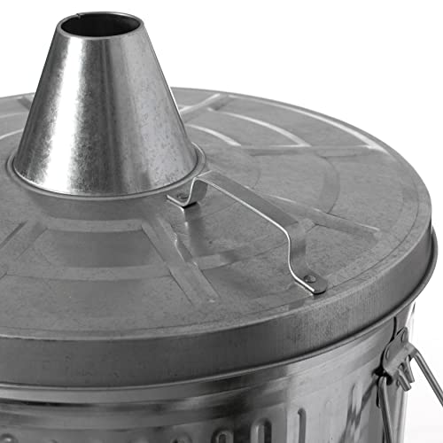 Gardenised QI004569 Silver Outdoor Galvanized Metal Garden Incinerator Can thumb #8