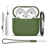 【Kit de stylo de nettoyage 3 en 1】L'étui AirPods 4 est livré avec un kit de nettoyage professionnel, comprenant un embout en microfibre, une brosse de précision et un nettoyant en profondeur, qui peut éliminer efficacement le cérumen et la poussière des trous des écouteurs.