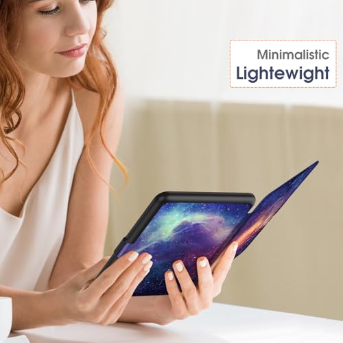 Image of Fintie Case for 7 inch All-New Kindle Paperwhite (12th Generation, 2024) and Kindle Colorsoft Signature Edition - Slim Lightweight Shell PU Leather Protective Cover with Auto Sleep /Wake, Galaxy