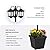 75" Solar Lamp Post Light with Planter, Outdoor Lamp Post Triple-Head, Solar Lamp Post Lights Outdoor Waterproof for Patio, Backyard, Warm White Decorative Solar Pole Lights Outdoor, Replaceable Bulb