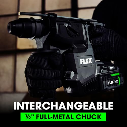 Image of FLEX 24V Brushless Cordless 1-Inch SDS Plus 1.9 Ft-Lbs Torque Rotary Hammer Tool Only, Battery and Charger Not Included - FX1551A-Z