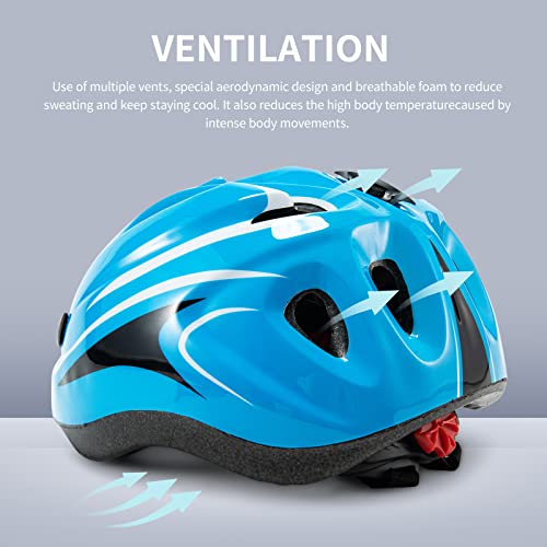Kids Bike Helmet Protective Gear, Toddler Helmet Safety Set, Bicycle Skateboard Helmet Equipage. Multiple Colour Suitable for Boys and Girls 5-16 Years - Image 5