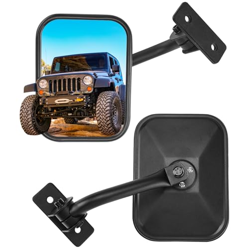 JOYTUTUS Mirrors Doors Off Compatible with Wrangler TJ JK JKU 1997-2018, Easy-Install Quick Release...