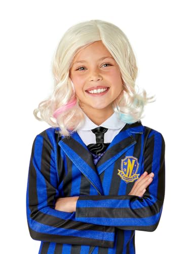 Rubies Girl's Wednesday TV Show Enid Costume Wig, As Shown, One Size