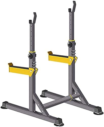 Supporto per Rack con bilanciere Regolabile Multifunzione per allenamenti di Squat, Panca Piana e Palestra a casa