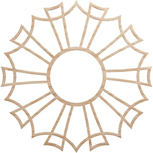 Image of Ekena Millwork 26 inchOD x 9 1 /8 inchID x 1 /4 inchT Augustus Wood Fretwork Pierced Ceiling Medallion, Alder