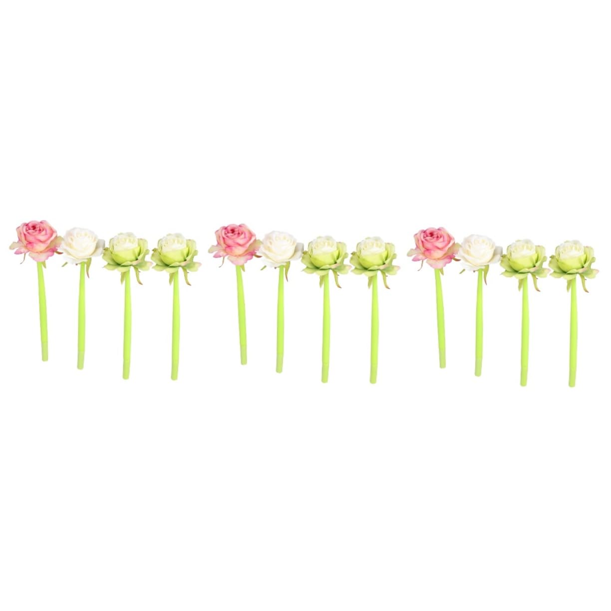Tofficu 12pezzi Penne Gel Design Rosa Per Scuola Casual e Cancelleria Per Studenti e Adulti