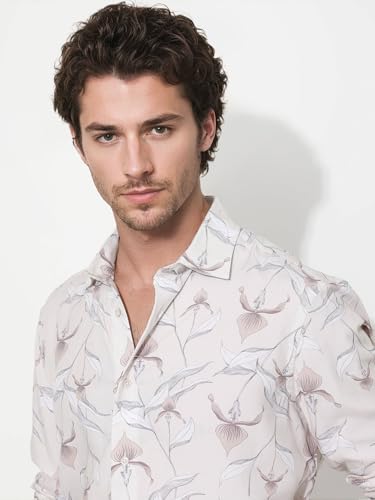 Image of Rare Rabbit Regular fit Floral Print Shirt