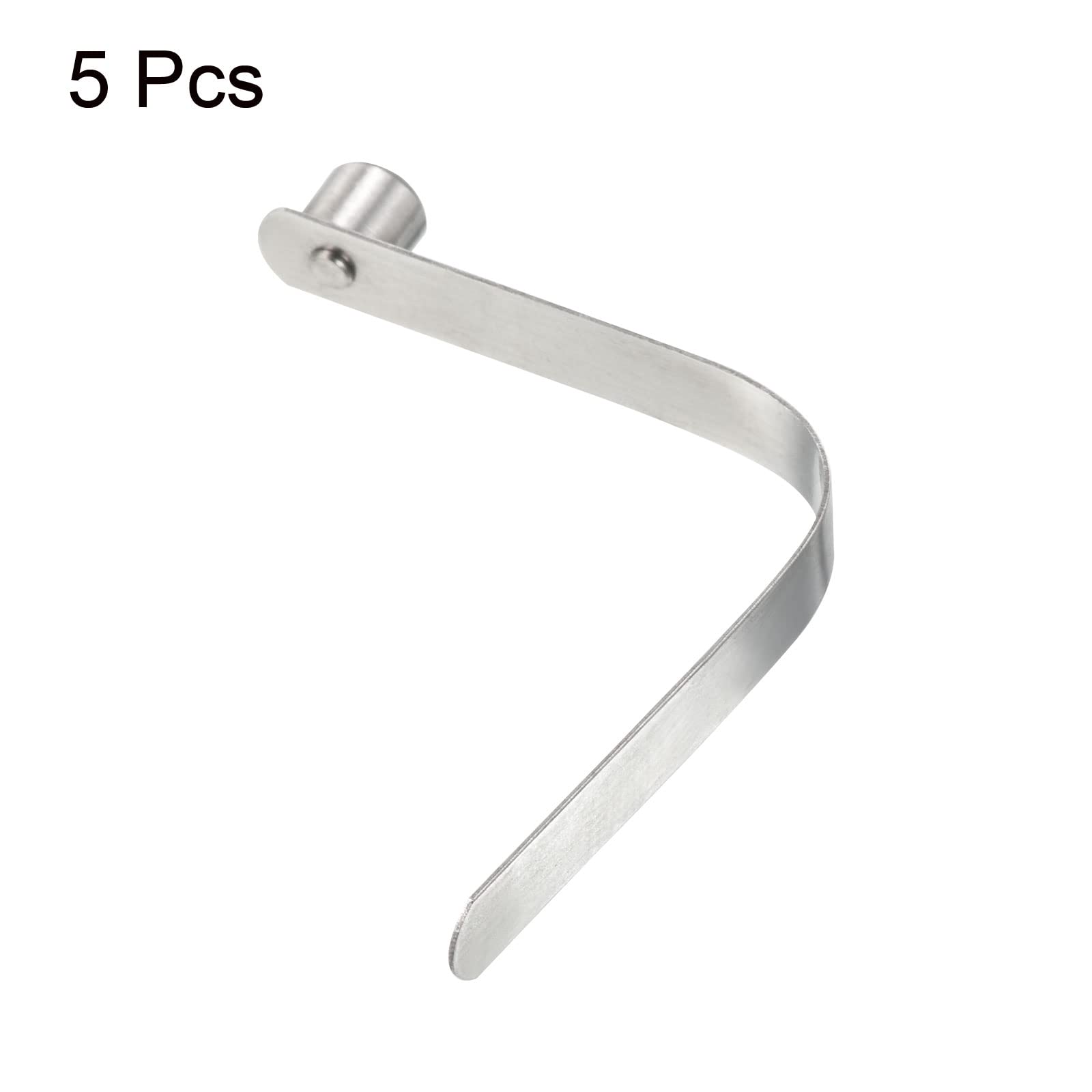 PATIKIL 8x8mm Kayak Remo Broches, 5 Paquetes Palo Pulsador Botón Resorte Clips Acero Sólido Botón Bloqueo Tubo Único Pasadores para Camping Toldo Carpa Poste