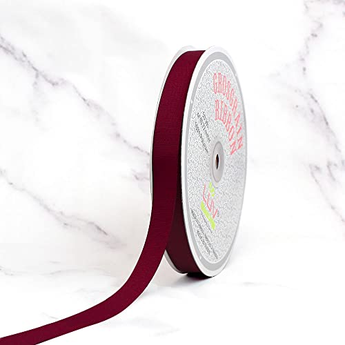 Creative Ideas 50-Yard Solid Grosgrain Ribbon, 5/8-Inch, Wine by LUV RIBBONS - Used condition - US$8.01