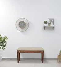 Furniture Solid Wooden sheesham Dining Bench for Dining Room Living Room | for Seating 2 Person Wooden Bench Home Furniture (Teak Finish)