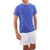 Sportkind Jungen & Herren Tennis, Running, Fitness Rundhals T-Shirt, atmungsaktiv, UV-Schutz UPF 50+, Kurzarm, Kornblumen blau, Gr. L