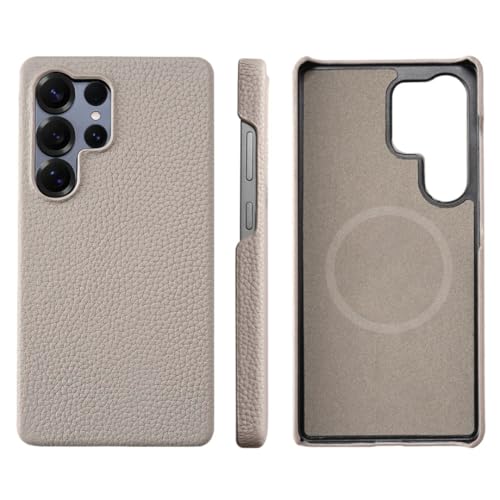 Coque cuir naturel Samsung S25 Ultra gris la douceur authentique